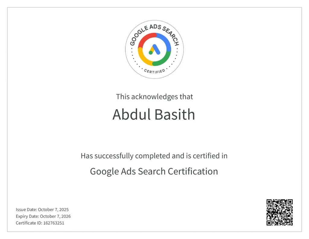 Home google ads search certification